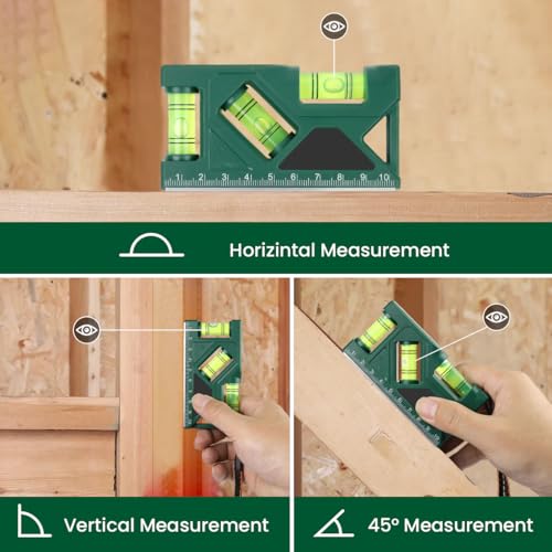 Serplex® Magnetic Leveler Tool with 3 Bubble Vials Etched Scale for Horizontal Vertical 45 Degree Angles Portable Leveling for Construction HVAC Installation 2PCS Serplex® Magnetic Leveler Tool with 3 Bubble Vials Etched Scale for Horizontal Vertical 45 Degree Angles Portable Leveling for Construction HVAC Installation 2PCS